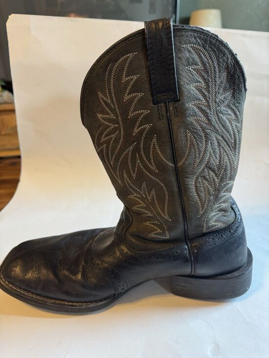 Ariat Sport Western Wide Square Toe Cowboy Boots Black 10016292 Men\'s Size 10D main image 9